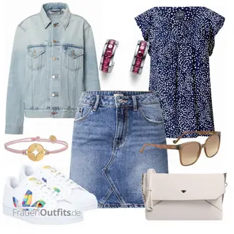 Outfit mit Grau Jeansjacke Superdry "Outfit für den Herbst"
