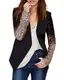 Auxo Damen Langarm Herbst Paillette Business Slim Outwear Blazer Cardigan Oberteil Tops Gold EU 38/Etikettgröße M