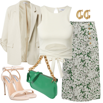 Outfit mit Rosa/Beige/Blau Schuh Sandalette Steve Madden "Auffälliger Sommer Look"