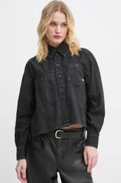 Jeans srajca enska, rna barva, D25516-D540