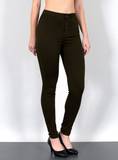 Dunkelgrüne High Waist Jeans image