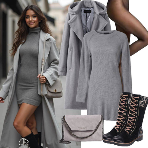 Comment poter Noir/Beige/Kaki/Violet Bas de compression/Collant de soutien/Collant en laine/Collant grande taille temu avec Gris Manteau de Mi-saison/Manteau Blazer/Redingote/Manteau Trois-quarts/Manteau de Laine/Manteau en Tweed/Manteau Léger/Manteau Vintage/Manteau en Cachemire/Manteau en Laine Wemoto, Gris/Gris clair Robe Pull/Cachemire-Cardigan/Gilet Doublé/Cardigans Longs/Cardigan Col Rond/Cardigan Col Montant/Cardigan d'Hiver/Cardigan en Laine/Robe Longue en Maille/Robe À Col Roulé/Robe en Tricot d'Hiver/Pull Long/Chemise de nuit à Manches Longues/Nicki Vêtement de Lounge/Robe de Chambre/Chemise de Nuit en Flanelle Drykorn