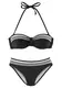 LASCANA Bügel-Bandeau-Bikini schwarz / weiß