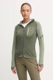 portni pulover Radical Polartec zelena barva, s kapuco, 08.0000071123