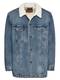 LEVI''''S Jacke ''''LONGSHERPATRUCKER'''' blue denim / weiß