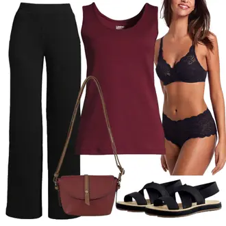 Mit Pailletten Outfit mit Lila/Dunkelblau Bikini Großer Cup TRIUMPH "Schöner Sommer Look"