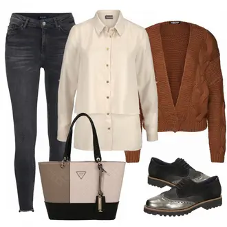 Outfit mit Schwarz Schuh Sioux "Siara"