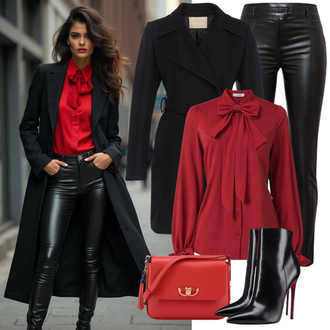 Ronde tenues avec Noir Leggings Grande Taille/Pantalon Grande Taille/Leggings Legging Aspect Cuir/Pantalon en Simili Cuir/Legging en cuir/Leggings Scrunch/Legging en Velours Côtelé/Legging Doublé/Pantalon en Cuir Studio Untold "Tenue Élégante de Printemps"