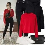 Grün Weiße Sneaker Outfits image