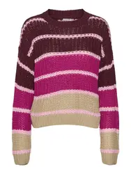 Noisy may Pullover ''''Marley'''' sand / himbeer / hellpink / weinrot