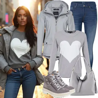 Kombinacije za zimu Kratka sa Siva Ted Baker "Modni proljetni outfit"