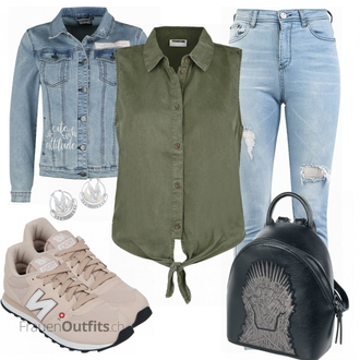 Outfit mit Blau Rucksack Game of Thrones "Cooles Outfit"