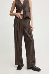 Lanene hlae Enzo - Casual Linen Stripe rjava barva, DAY65243238