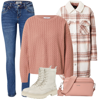 Stiefel Outfits Plateau mit Grau Mustang "Perfekt Für Den Herbst"