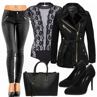 Outfit mit Freaky Nation "Lederjacke"