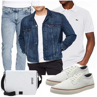 Outfit mit Weiß Lacoste "Cooles Outfit"
