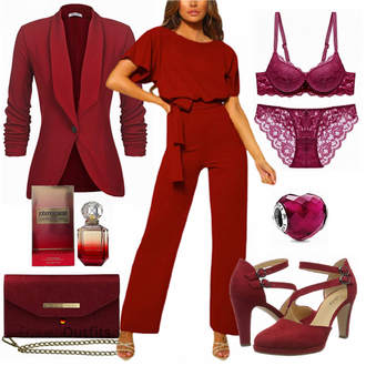 Elegante Outfits Schmal mit Rot/Dunkelrot/Lila Slingpump/Vintage Pumpe/Spangenpump/Spangenschuh/Mary Jane Schuh/Bequemer Pump/T-steg Pumps Gabor "Elegantes Sommer Outfit"