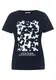 Street One Damen T-Shirt mit Partprint in Blau