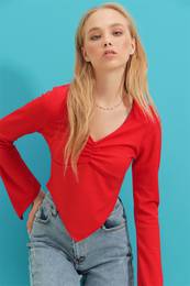 Trend Alaat Stili Dmsk erven pleten halenka s asymetrickm stihem a vstihem do V