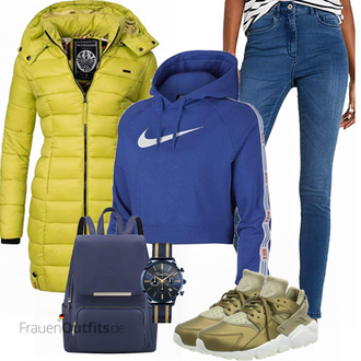 Outfit mit Grün Sneaker Nike "Nike"