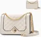 Crossbody tas dames - modieuze kleine schoudertas - kettingband crossbody tas - diamant tas - schoudertas - avondtas, verstelbare schouderband casual messenger bag, wit