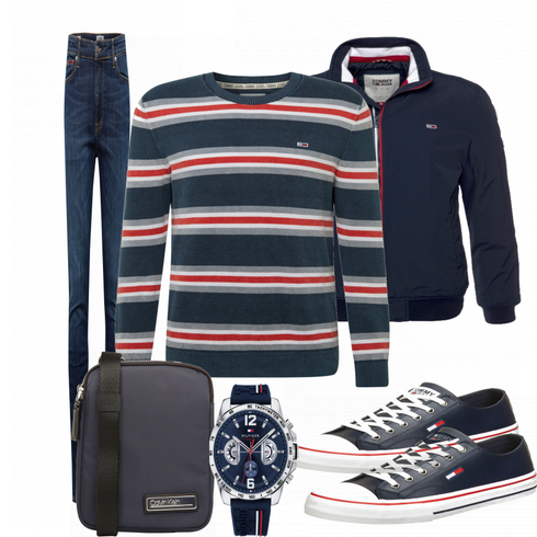 Weiß Schuh Sneaker Tommy Jeans kombinieren