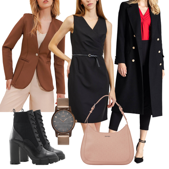 Outfit s Hnědá/Zlatý Náramkové hodinky/Dámské chytré hodinky/Nástroj pro hodinky/Řetízkové hodinky/Baterie hodinek neat "Cool podzimní outfit"