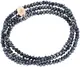 FIRETTI Armband zum Wickeln mit Kristallsteinen dunkelblau / rosegold