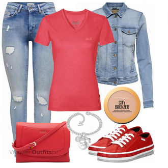 Outfit met rood Sneaker wolky "Zomerse Vrijetijdskleding"