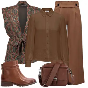 Outfit met Rood geisha "Mooie herfst look"