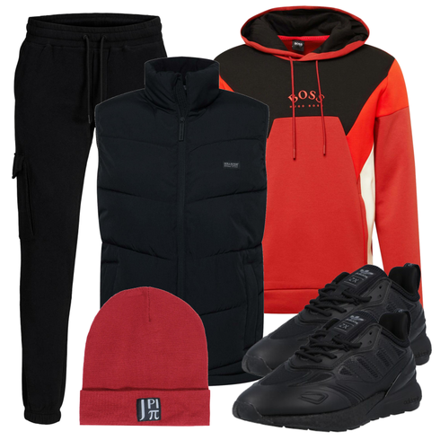 Schwarz Schuh Sneaker Adidas Originals kombinieren