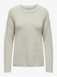 Women's Cream Basic Sweater Bella - Women