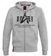 Alpha Ind. Basic Zip Hoody grey heather - M