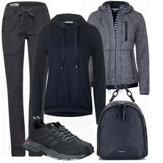 Outfit mit Blau Sneaker Adidas Performance "Cooles Alltagsoutfit"