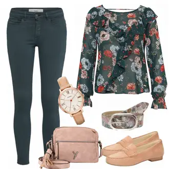 Outfit mit Beige/Braun Sommer Schuh Sioux "Emile"