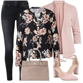 Jeans Outfits mit Rosa Mantel/Bluse und Tunika/Bluse Große Größe/Anzug Blazerjacke/BlusenBlazer/Boyfriend Blazer/Lässiger Blazer/Lederjacke/Baumwoll ­Blazer/Eleganter Blazer/LongBlazer/KurzBlazer/Lederjacke für Männer Vila "Cooles Herbst Outfit"