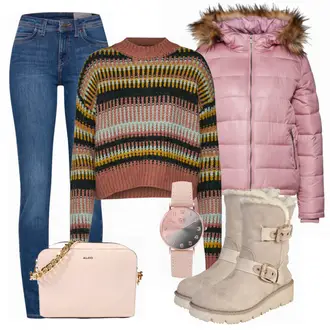 Winter Outfits mit Blau/Türkis Hose Große Größe ESPRIT "Review"