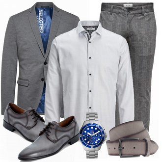 Business Outfits mit Grau Anzug Selected "Business Outfit"