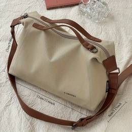 Original Diy Japanese And Korean Fashion Simple Commuting Tote Literary Casual Versatile Student Handbag Crossbody Bag