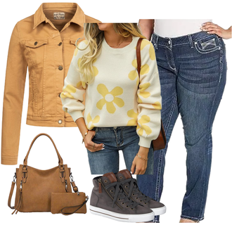 Oversize Outfit mit Blau/Weiß/Dunkelblau Caprijeans/Low Waist Jean/Boyfriend Jean/Tapered-Jeans/Knöchelstiefel/Low Rise Jean/Straight Leg Jean/Regular-Fit Jeans/Formelles Hemd/Damen 7/8-Länge Jeans/Schlupfjeans/Cropped Jeans/Girlfriend Jeans/Sportschuhe ariat "Cool für die Freizeit"Look: Rad, Cowgirl, Western, Oversize, Mom, Overdressed
