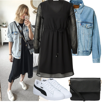 Basic Outfit sa Crna/Pink Torba Za Preko Ramena/Poslovna Torba/Torba preko ramena/MacBook futrola/Ured Za Torbu/Torba za nošenje/Torba za pisma/Torbica/Mala Torbica/Torba za rame About You "Proljetni Outfit"