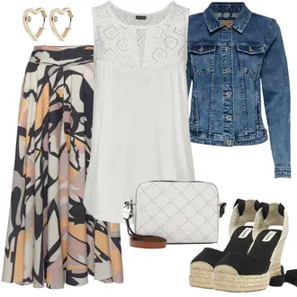Outfit sa Pink/Ljubičasta/Bež/Smeđa Kamuflažne Hlače/Hlača s Uzorkom/Culotte Hlačice/Palazzo Hlača/Široka Hlača/Hlača s Perjem Lascana "Jesenski outfiti"