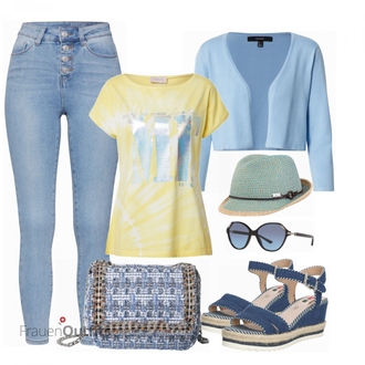 Outfit mit Blau Cartoon "Perfektfür den Sommer"