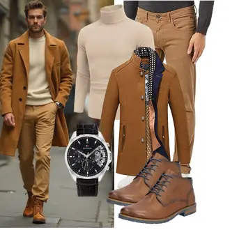 Business Outfits Moderne mit Braun/Beige PRIJOUHE "Business Outfit"Look: Casual, GoGo, Goa, Chill, Stil, Indoor, Business, Maritim, Outdoor, Moderne, Smart Casual, Coole, Büro, Schön, Italienische, Französische