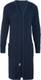 Knit Factory Jaida Lang Gebreid Dames Vest - Grof gebreid donkerblauw damesvest - Cardigan voor de herfst en winter - Lang vest tot over de knie - Jeans - 40/42 - Met steekzakken