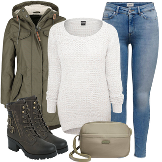 Camouflage Outfit mit Khaki/Dunkelgrün Parka/Parka-übergangsjacke/Mantel mit Reißverschluss/Winter Parka/Outdoormantel/Leichter Mantel/Militärmantel/Wintermantel/Regenmantel & Funktionsmantel/Übergangsmantel/Trenchcoat/Bundeswehr Parka/Dreiviertellanger Mantel Brandit "Lässiger Freizeit Look"