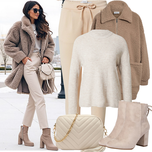 Beige/Khaki Hose Große Größe/Karottenhose/Freizeithose/Stoffhose/Jerseyhose/Jogger Hose/Musselin Hose/Paperbag Hose/Slim Hose/Schlupfhose/Steghose Ichi kombinieren