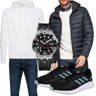 Outfit mit Schwarz Sportschuh Adidas Performance "Cooles Outfit"