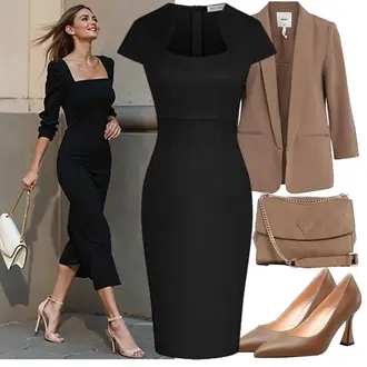Edel Outfit mit Braun/Beige/Grau Blazerjacke/Kurzblazer/Eleganter Blazer/Lederjacke/Oversize Blazer/Lederjacke für Männer/Boyfriend Blazer/Longblazer Object "Eleganter Look"Look: Classic, Edel, Smart Casual, Glamourös, Elegant, Schick, Oversize, Casual