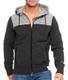 CrossHatch Herren Mullsion Kapuzenpullover, Grau (Dark Grey Marl Cs1), S